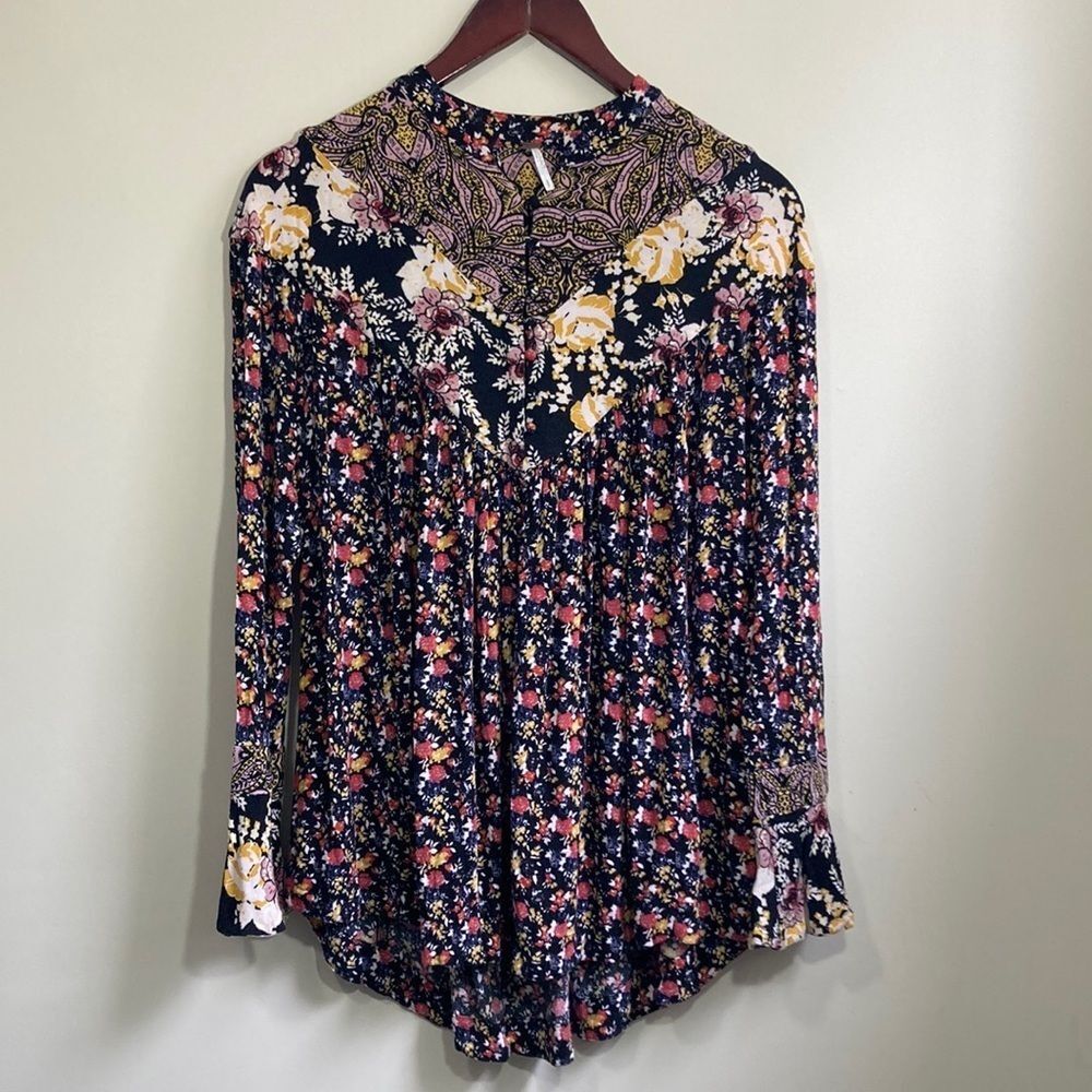 Free People Womenβs Long Sleeve Tunic Top Size Small